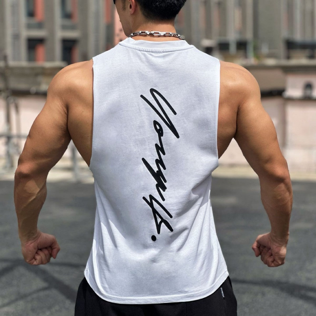 Self-made Summer New Fitness Sport Sleeveless T-Shirt, Korean Style Loose Breathable Training Vest, Basketball Jersey for Men