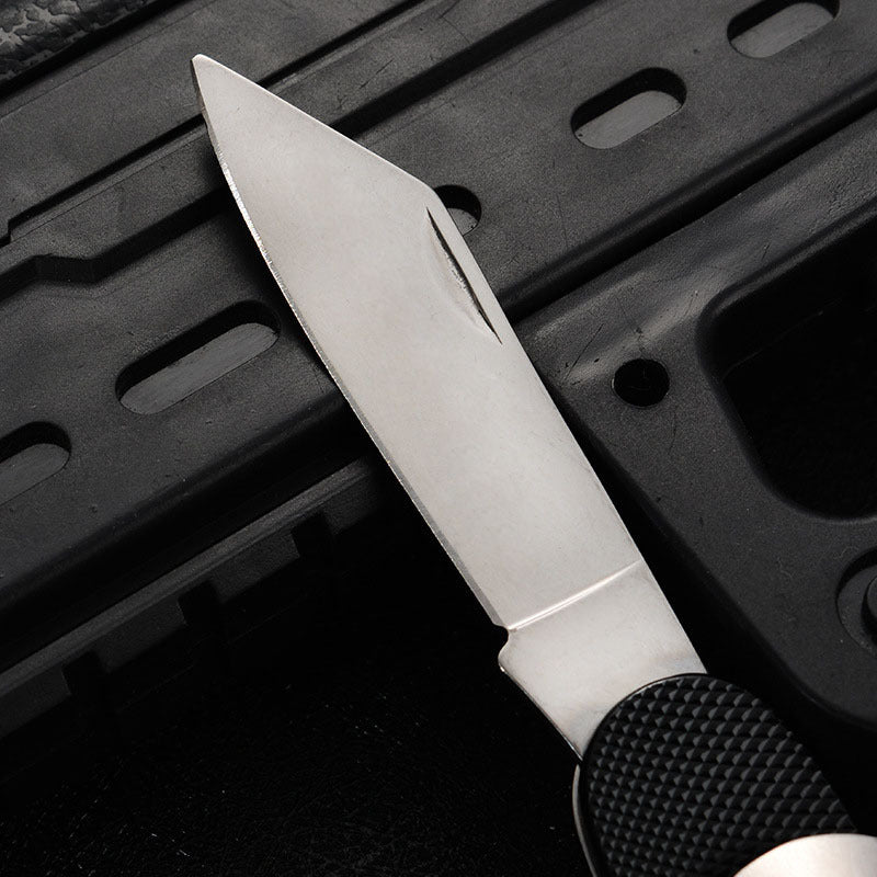 Multi-functional Foldable Detachable Combination Cutlery Set, Outdoor Hiking Travel Utensils with Multi-opening Aluminum Handle, Gift Fruit Knife