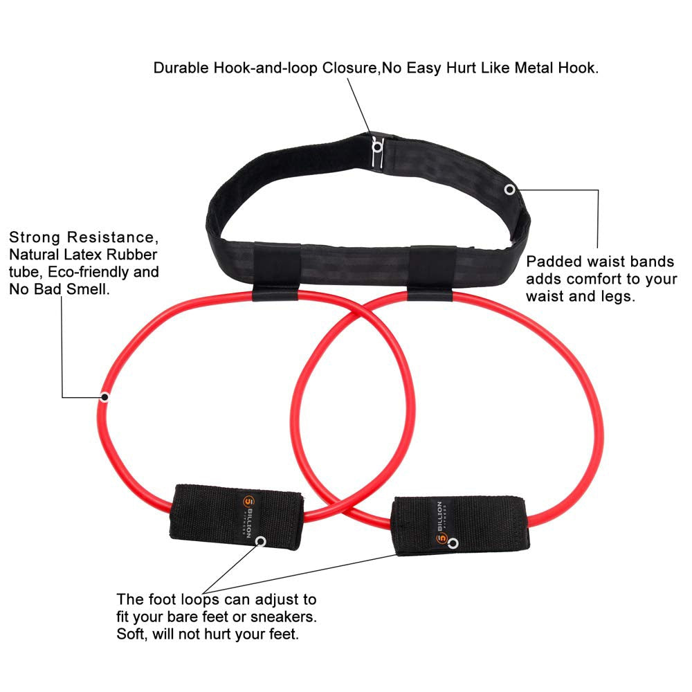 Fitness Booty Bands Set Resistance Bands for Butt Legs Muscle Training Adjust Waist Belt Elastic Bands Pedal Exerciser Workout