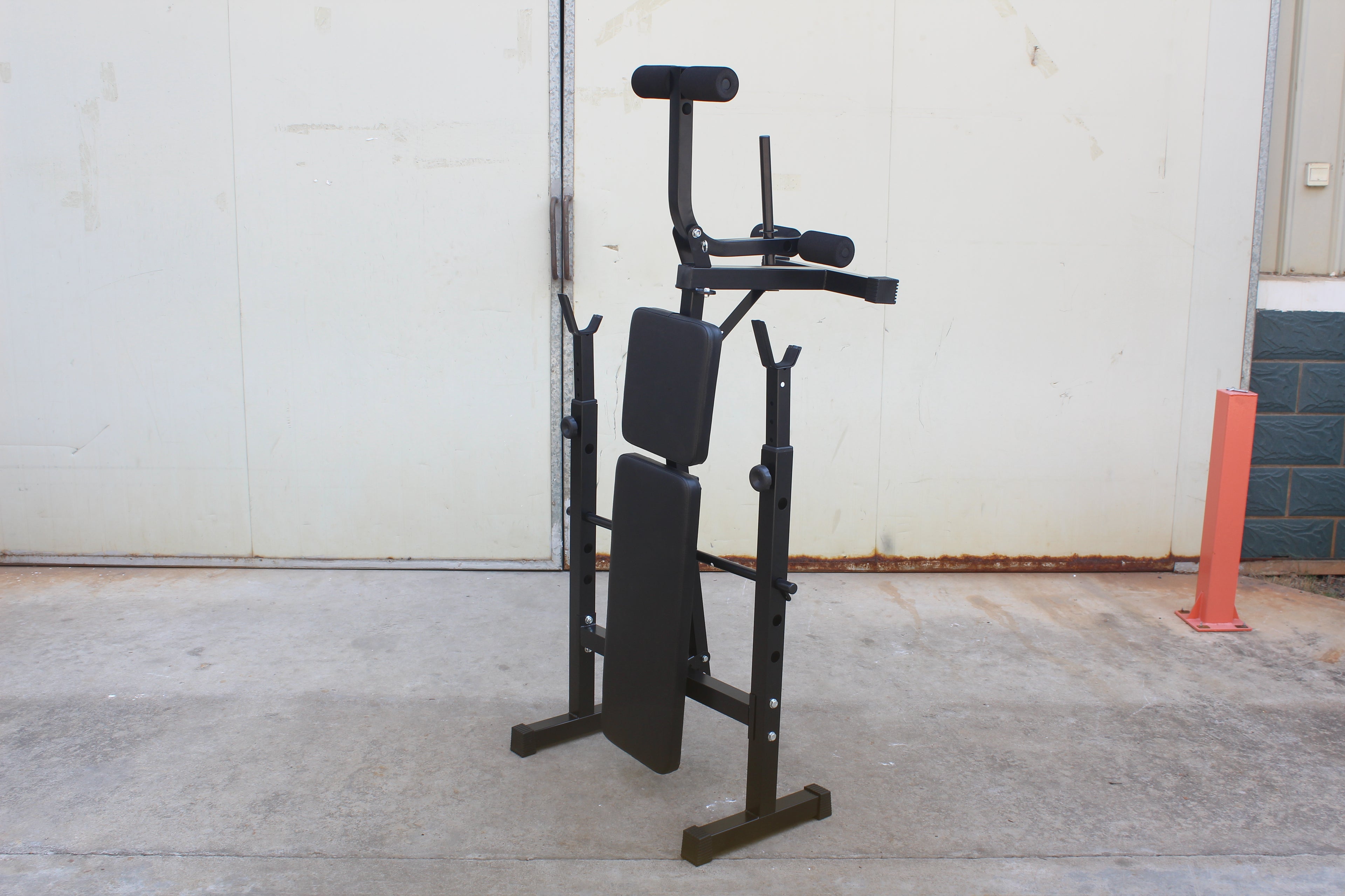 Olympic Weight Bench & Squat Rack Set — Full-Body Home Gym
