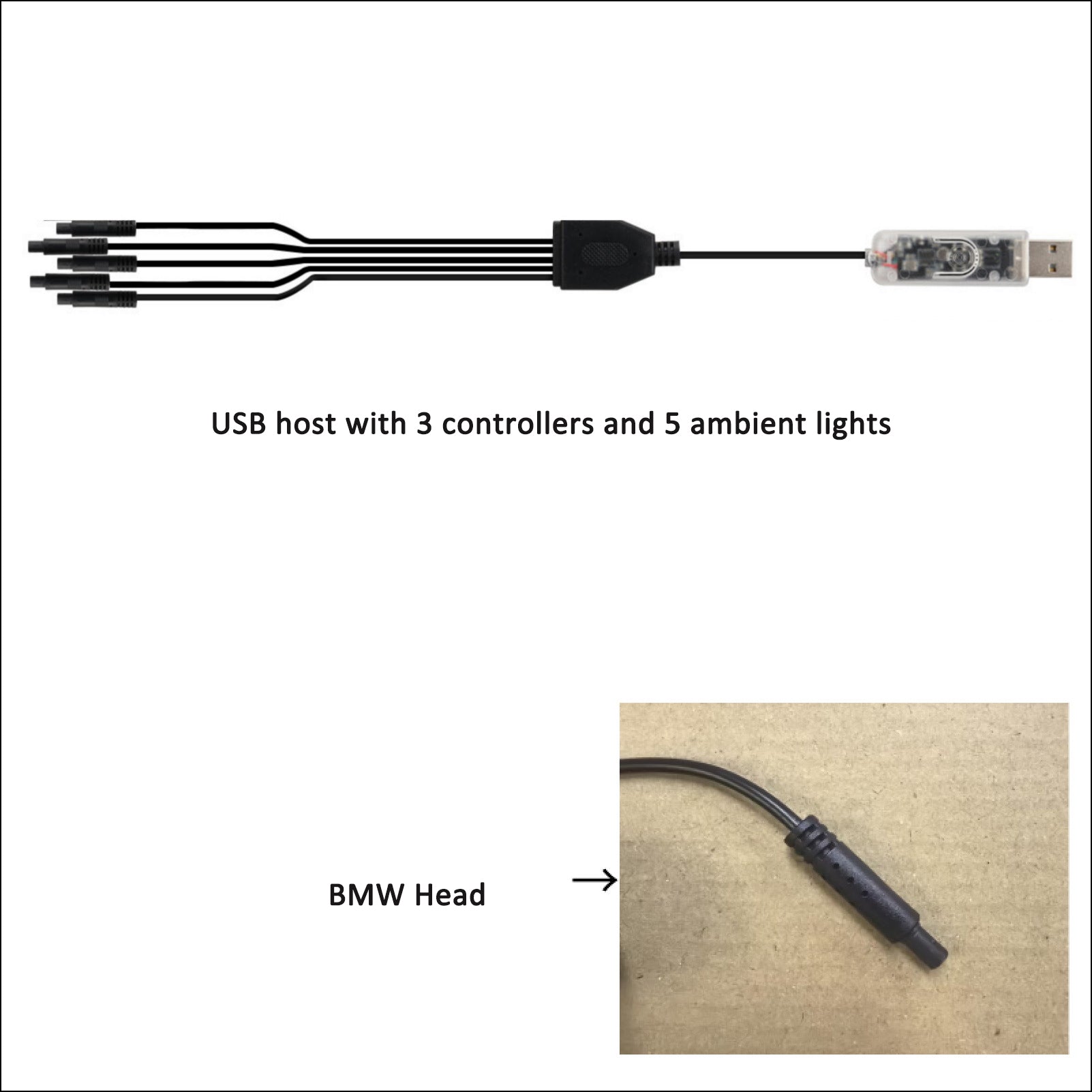 LED Acrylic USB Car Atmosphere Light Flow Style Atmosphere Light