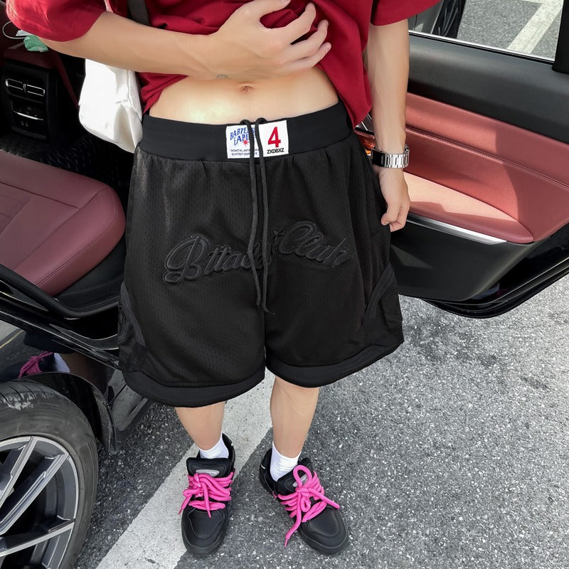 Breathable basketball shorts five point men's loose and versatile casual pants