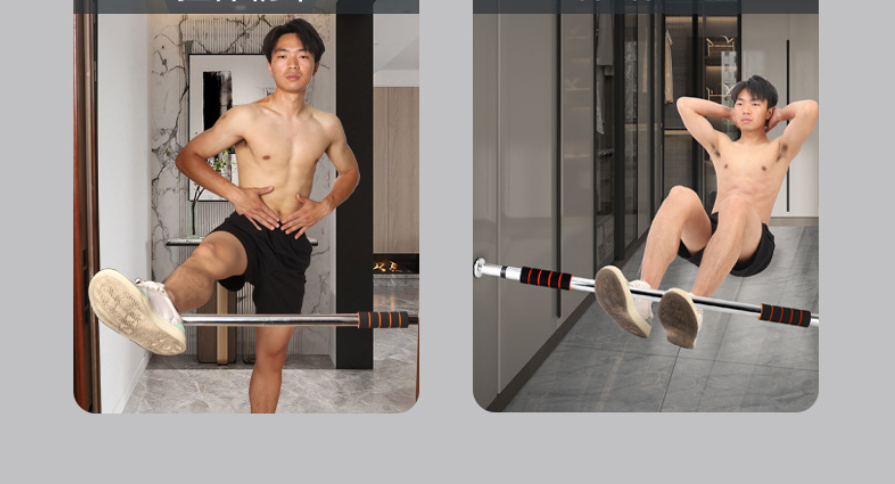 Indoor Door Pull-Up Bar | No-Drill Wall Horizontal Bar for Home Gym