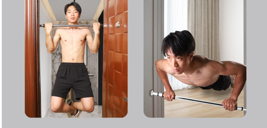 Indoor Door Pull-Up Bar | No-Drill Wall Horizontal Bar for Home Gym
