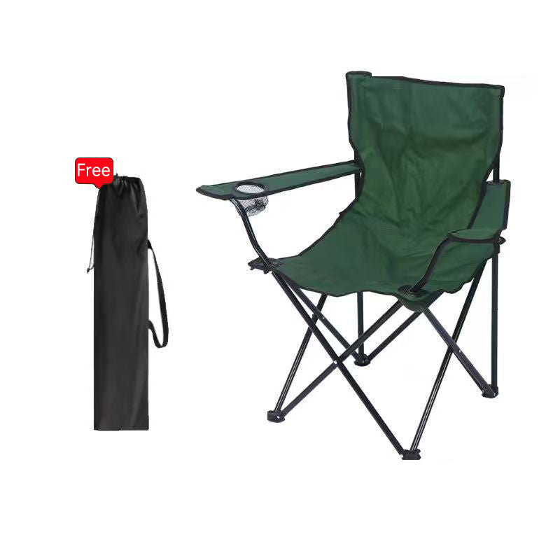 Portable Folding Camping Chair - 50x50x80cm Fishing Seat, Lightweight & Sturdy, Holds Up to 130kg, Easy to Carry