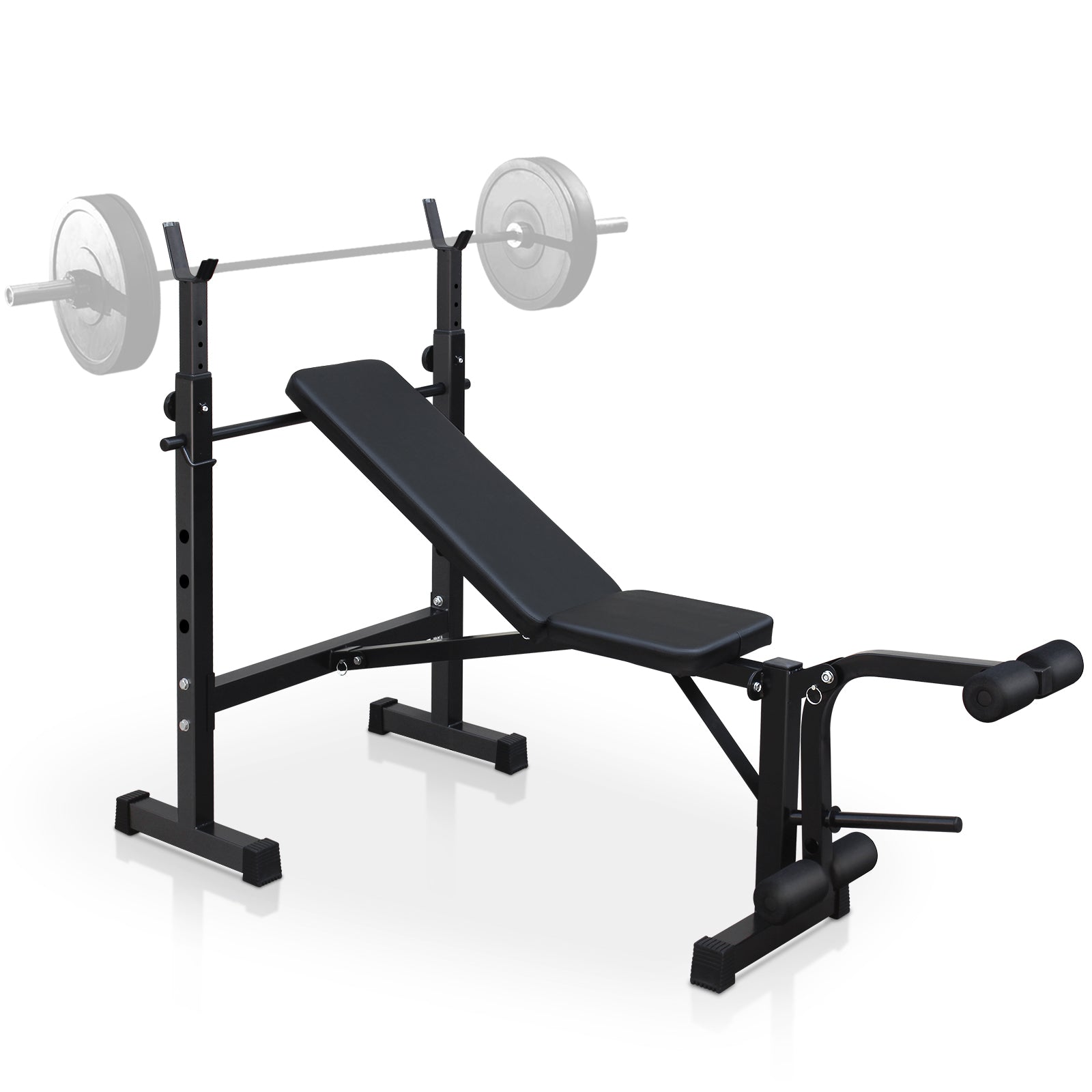 Olympic Weight Bench & Squat Rack Set — Full-Body Home Gym