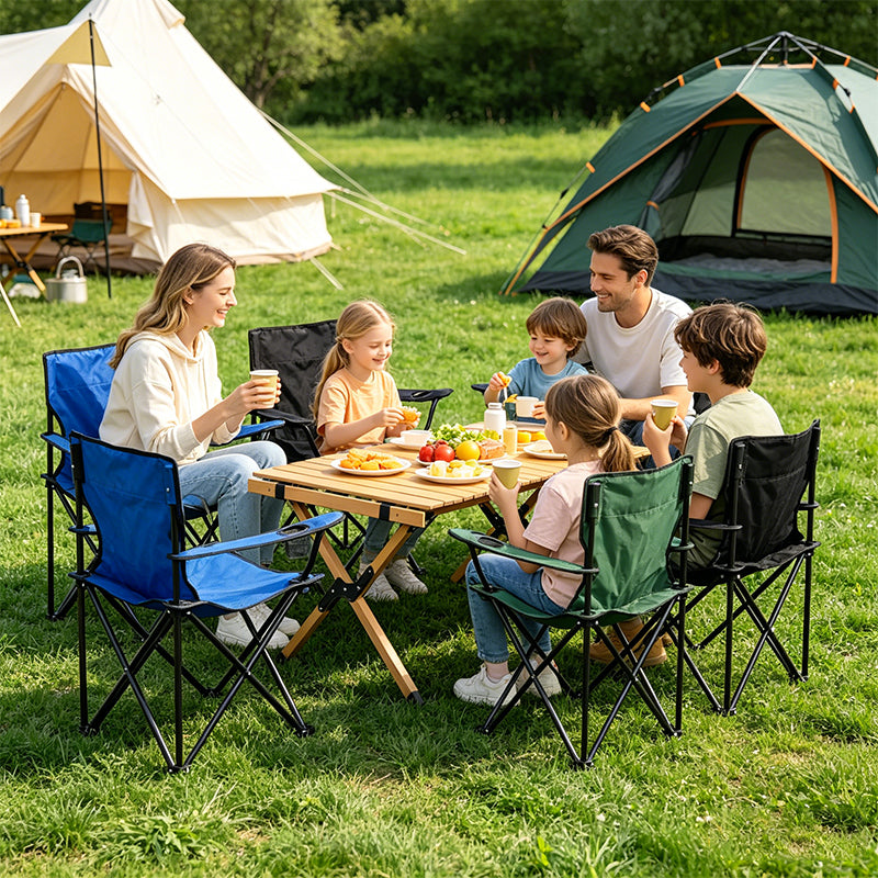 Portable Folding Camping Chair - 50x50x80cm Fishing Seat, Lightweight & Sturdy, Holds Up to 130kg, Easy to Carry