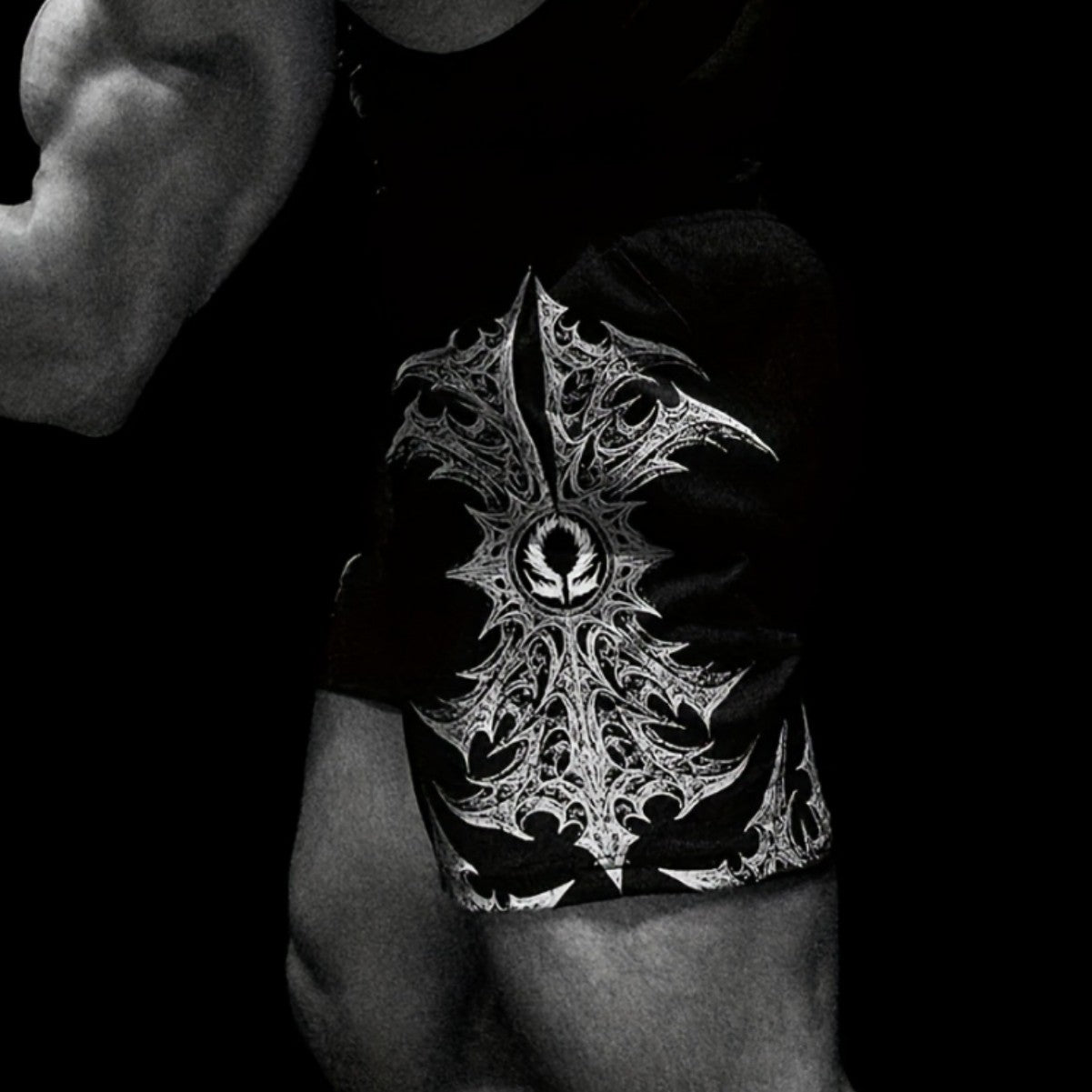 Summer Sport Shorts for Men, Fitness Fashion Printed Muscular Workout Shorts, Quick-Dry Breathable Lightweight Beach Shorts