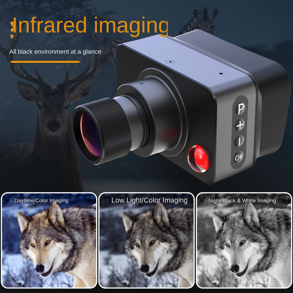 Rangefinder Infrared Night Vision Scope for Day and Night Use, Adjustable Compound Bow Night Sight with Crosshair, Infrared Rangefinder, 4K Large Screen