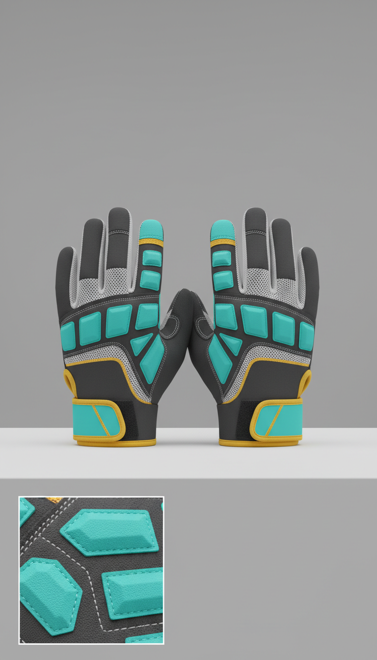 Grip Workout Gloves With Silicone Palms