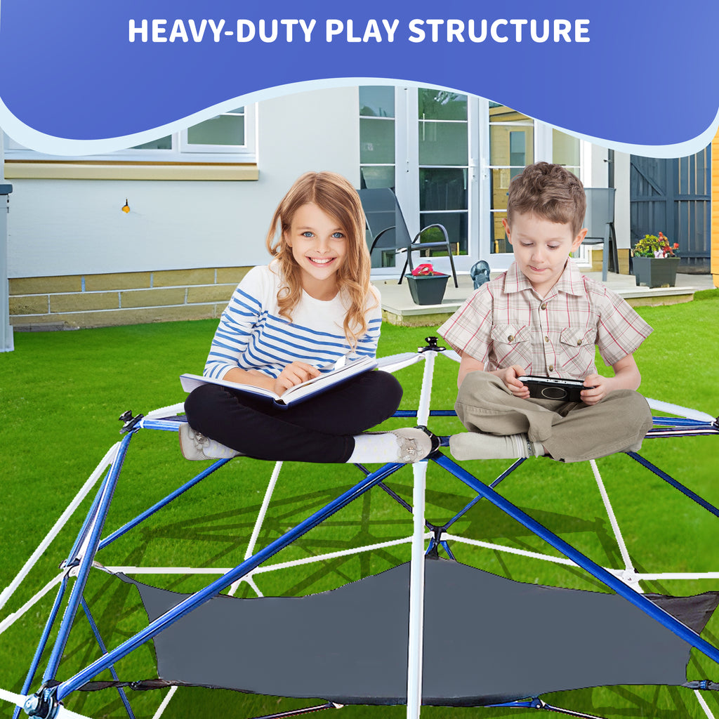 10FT Kids Climbing Dome with Hammock | Outdoor Jungle Gym