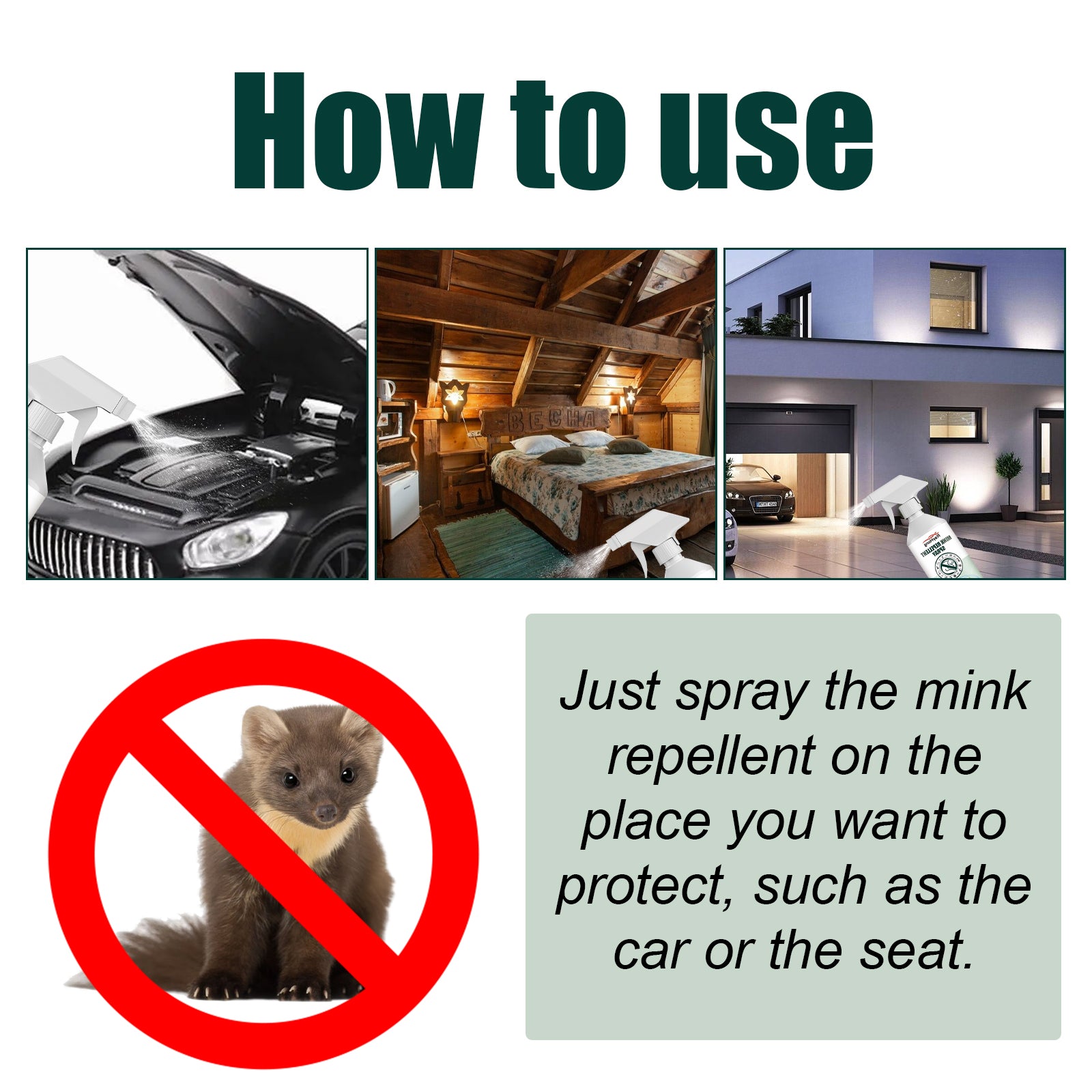 Mink & Rodent Repellent Spray | Car Engine Protection