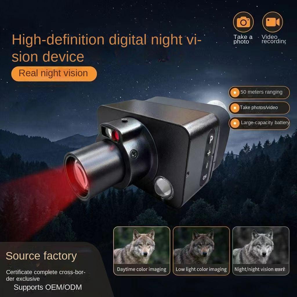 Rangefinder Infrared Night Vision Scope for Day and Night Use, Adjustable Compound Bow Night Sight with Crosshair, Infrared Rangefinder, 4K Large Screen