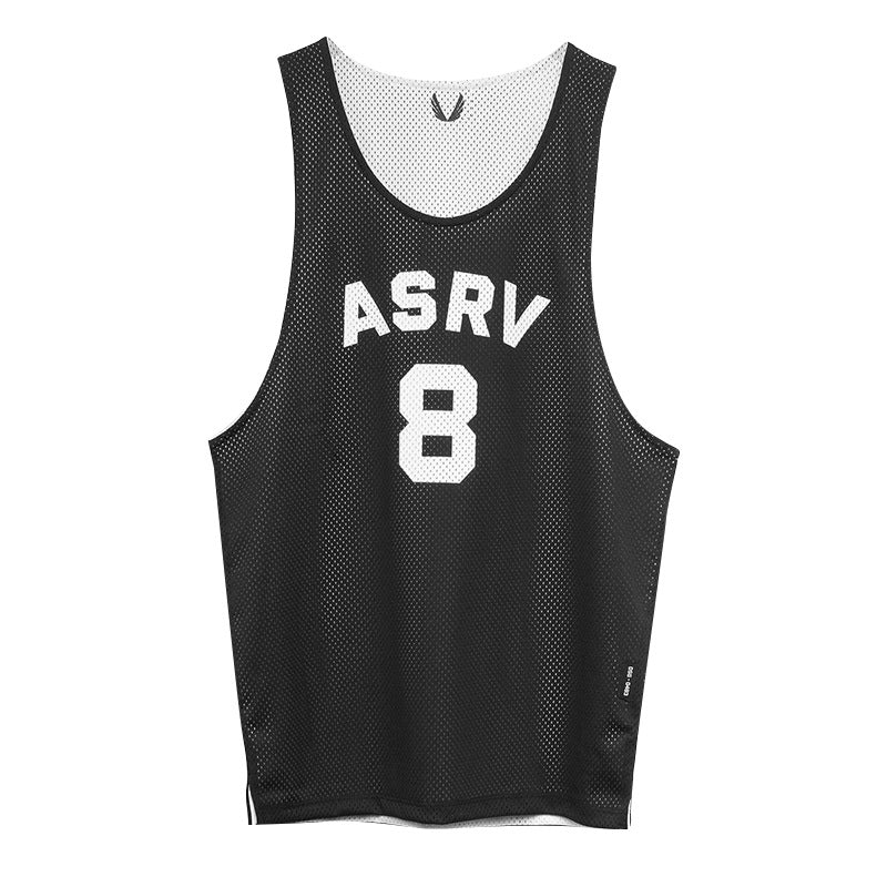 Summer New Fitness Vest Men's Loose Large Size Mesh Double-Sided Quick-Drying Breathable Sports Sleeveless t-Shirt Basketball Clothing