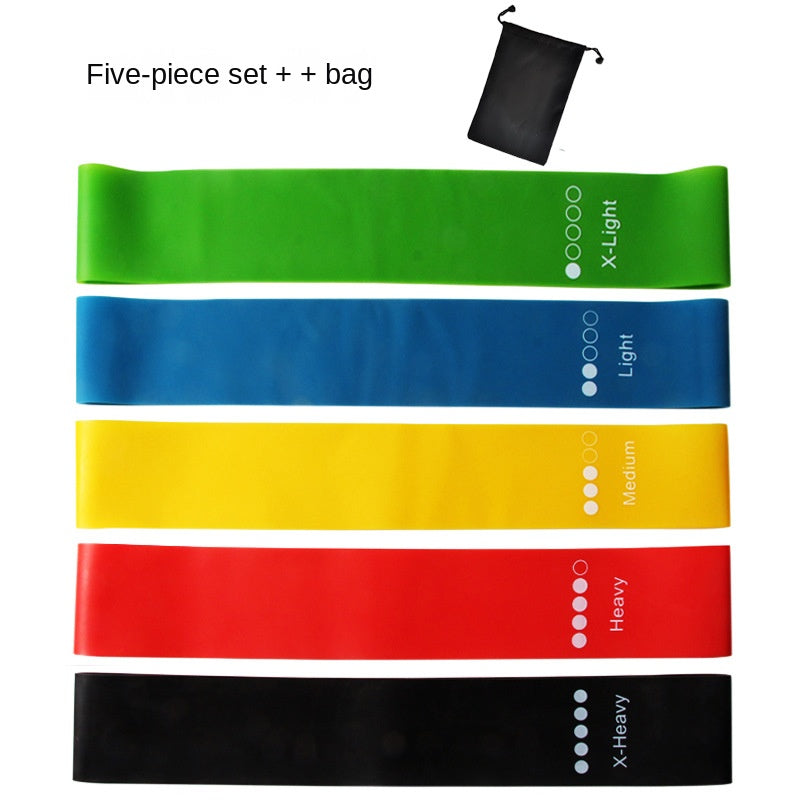Five-Piece TPE Resistance Bands for Squats, Butt Lifting, Leg and Arm Training, Body Shaping, Yoga Elastic Loop Bands