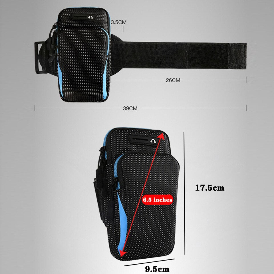 Running Armband Phone Pouch | Gym & Jogging Arm Bag for 6.5" Phones