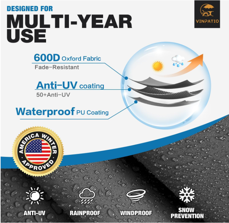600D kayak cover 10 feet (approximately 3.8 meters) upgraded fully covered waterproof canoe storage bag with zipper, heavy-duty