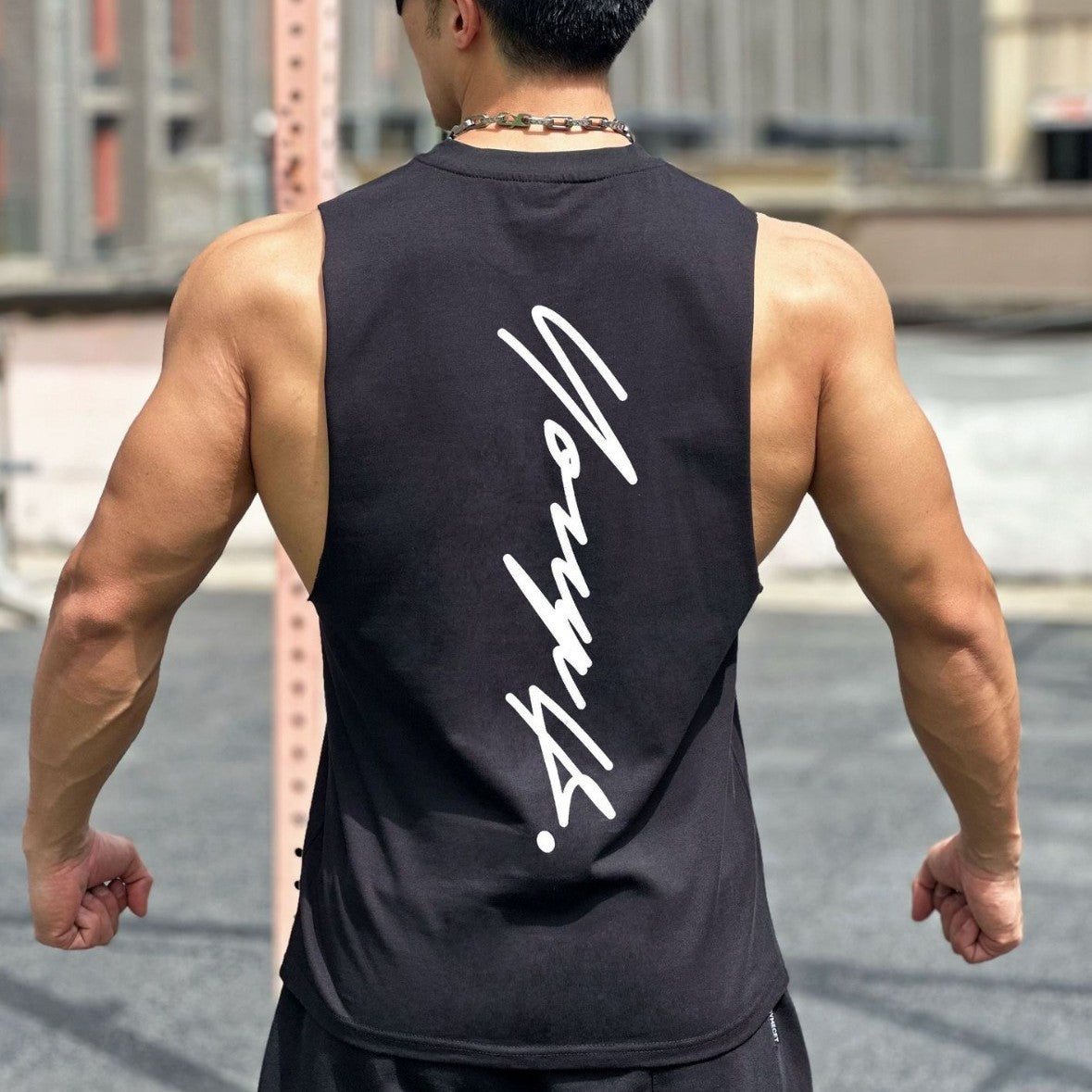 Self-made Summer New Fitness Sport Sleeveless T-Shirt, Korean Style Loose Breathable Training Vest, Basketball Jersey for Men