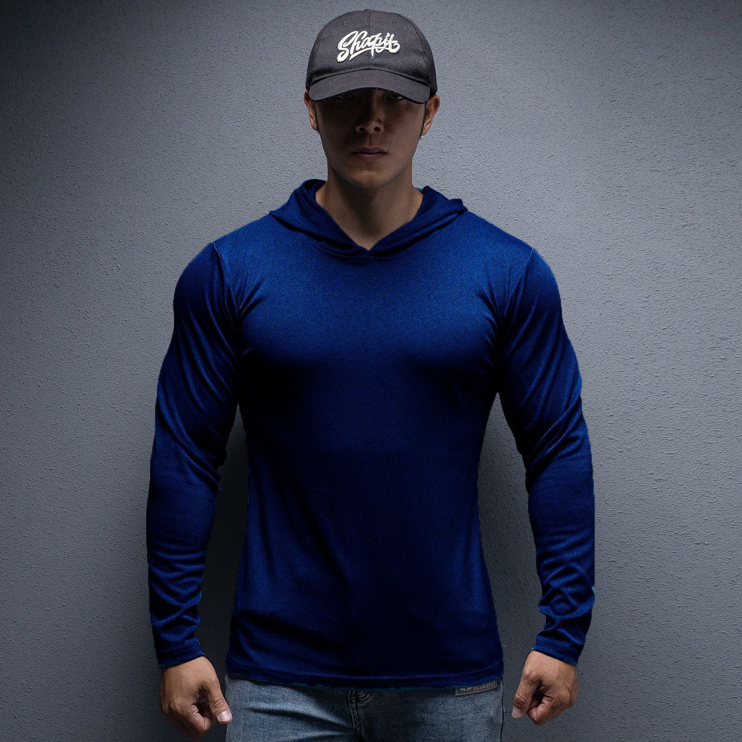Spring and Autumn New Men's Sport Casual Running Workout Gym Training Solid Color Lightweight Hooded Long Sleeve Sweatshirt