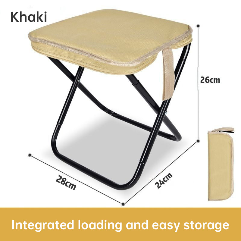 Outdoor Folding Chair, Portable Fishing Chair, Compact Train Stool, Foldable Camping Chair, Mini Camping Bench