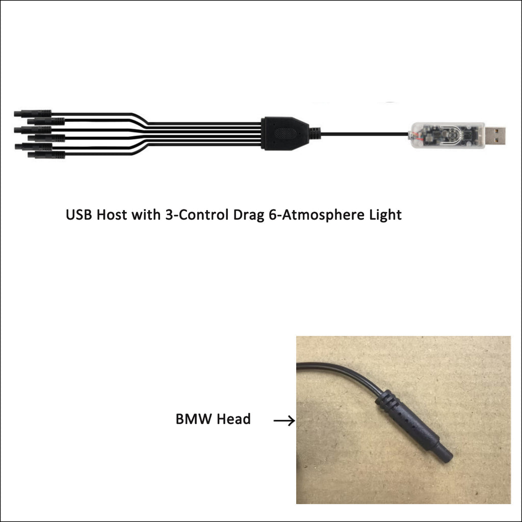 LED Acrylic USB Car Atmosphere Light Flow Style Atmosphere Light