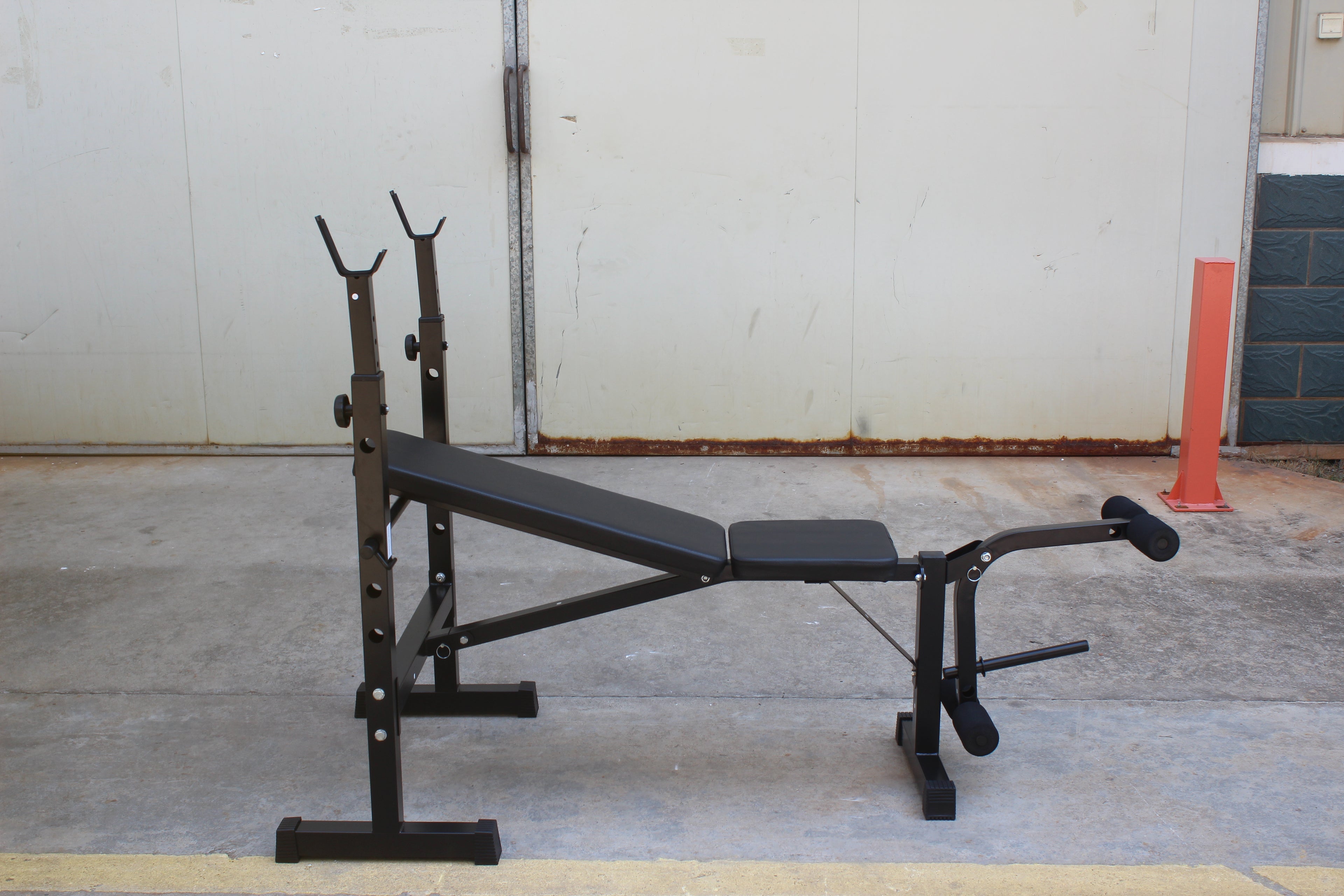 Olympic Weight Bench & Squat Rack Set — Full-Body Home Gym