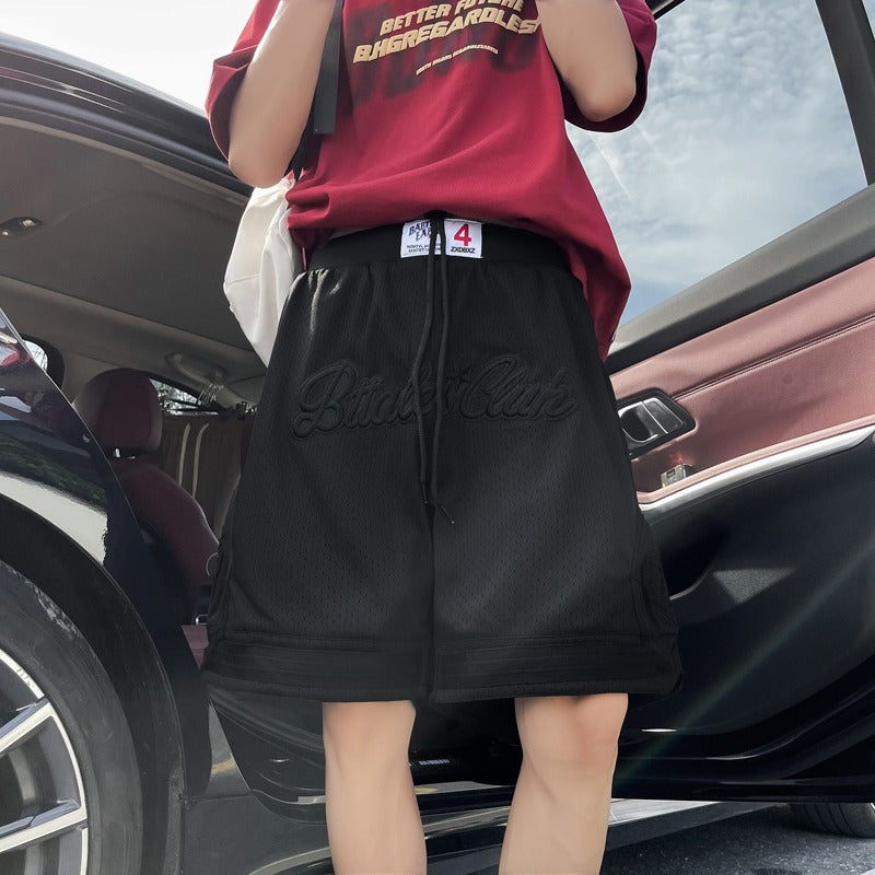 Breathable basketball shorts five point men's loose and versatile casual pants