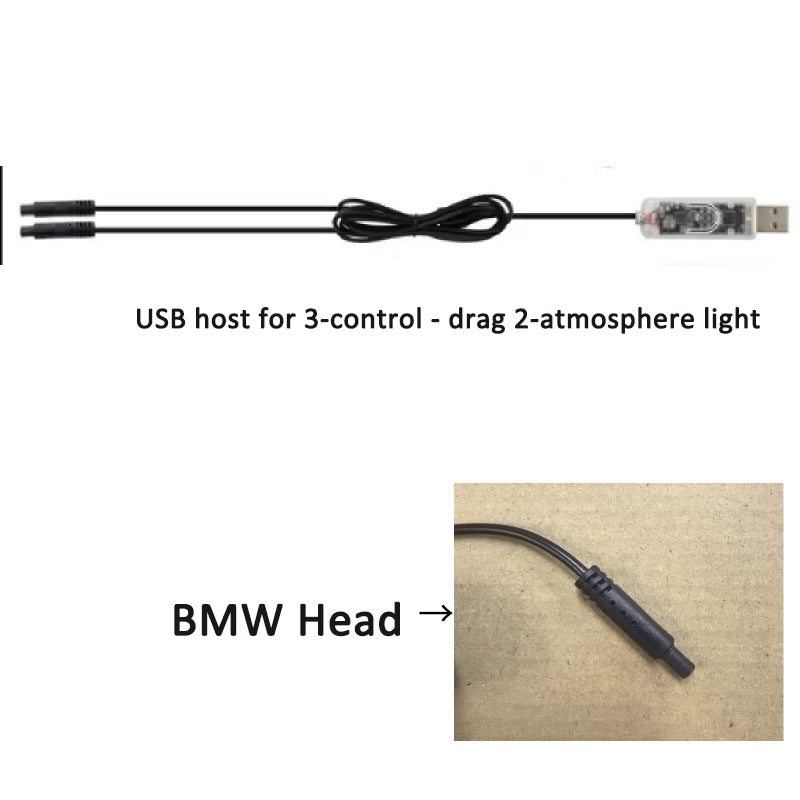 LED Acrylic USB Car Atmosphere Light Flow Style Atmosphere Light