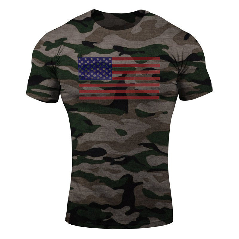 Muscle Master Comprehensive Training Summer Fitness Wear Men's Quick-Dry Fitness Shirt Basketball Sportswear Short Sleeve Compression Running Shirt