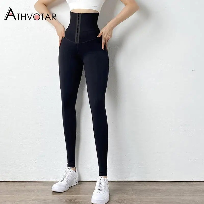 Women's High-Waist Push-Up Leggings | Warm Gym & Workout Tights