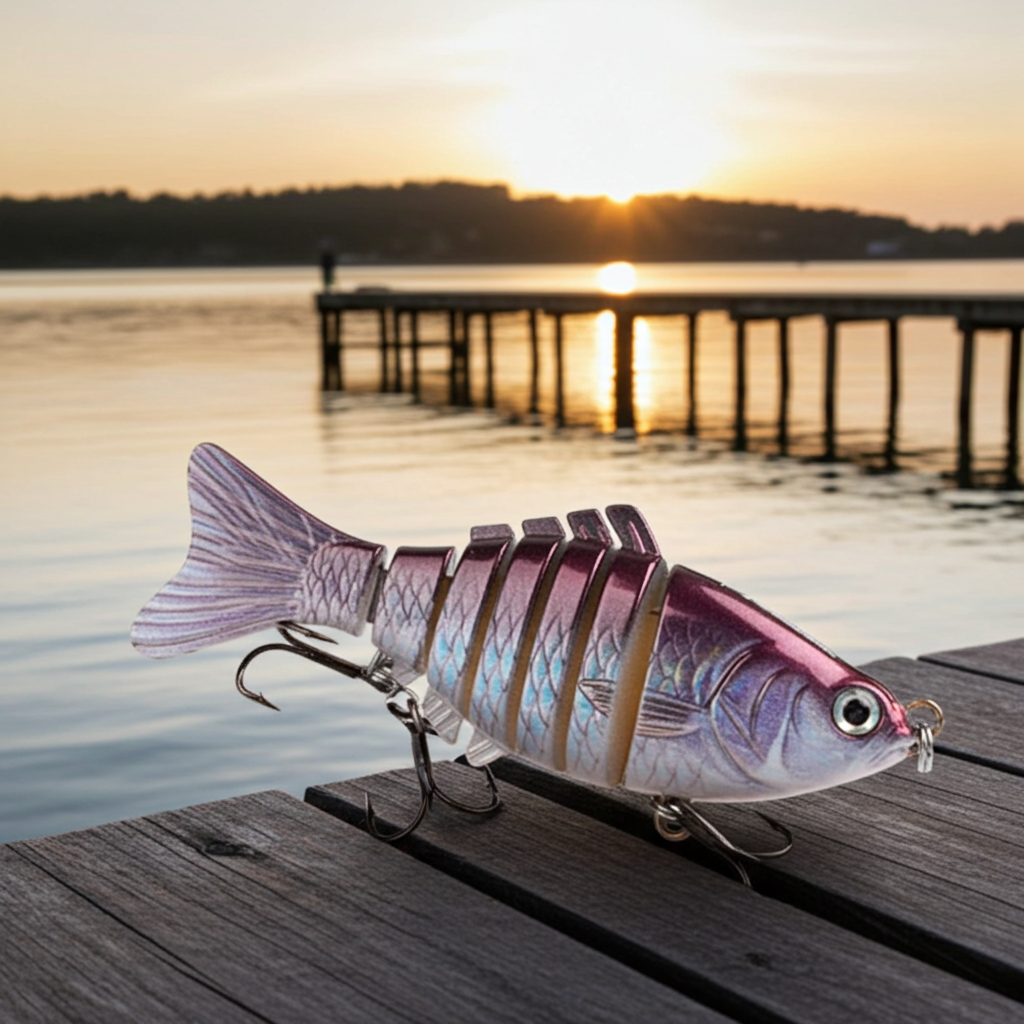 10cm Luya Bait Multi-Section Fish Plastic Hard Bait 15.5g Seven Sections Luya Bionic Bait Section Long Distance Cast Fake Bait Bait