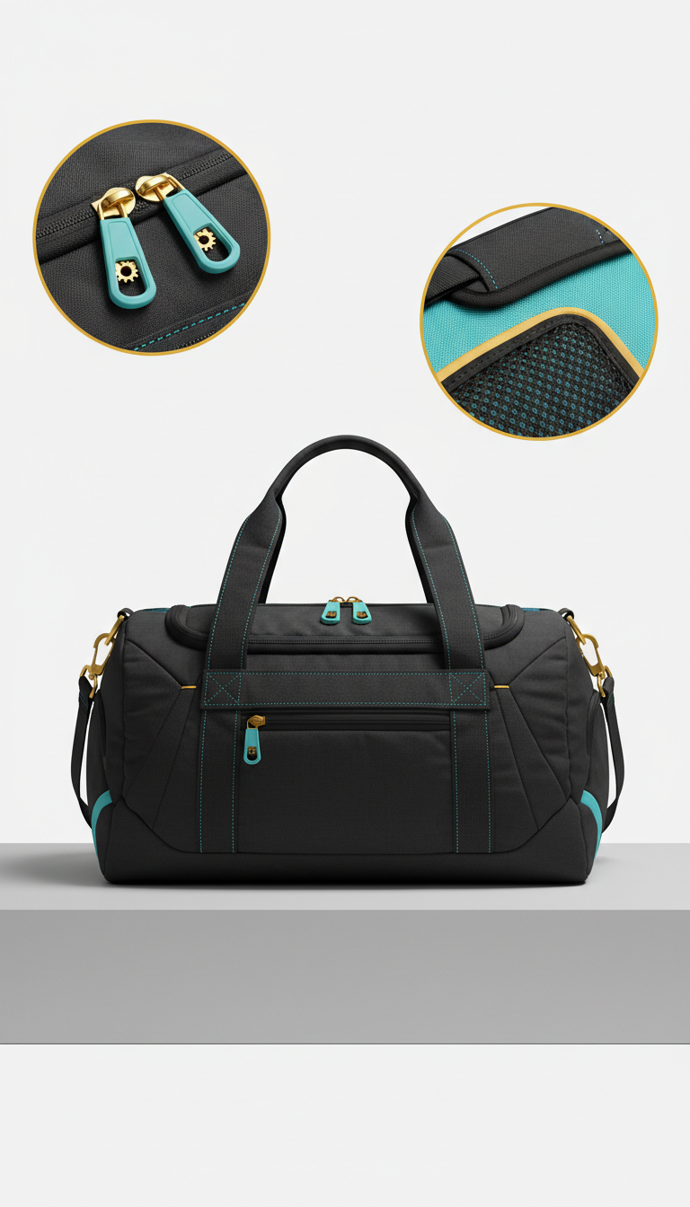 Engineered Duffel Bag With Shoe Compartment